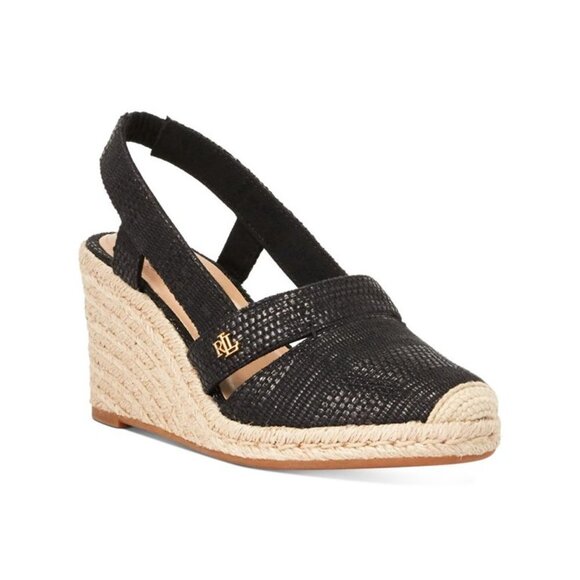 Lauren Ralph Lauren Women's Penelopie Espadrille Wedge - 10 B - Picture 1 of 9